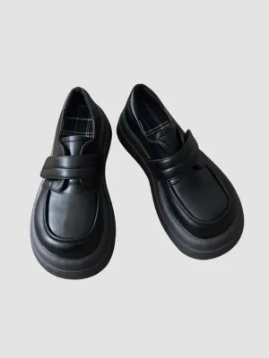 WLS Thick Soled Leather Women Shoes