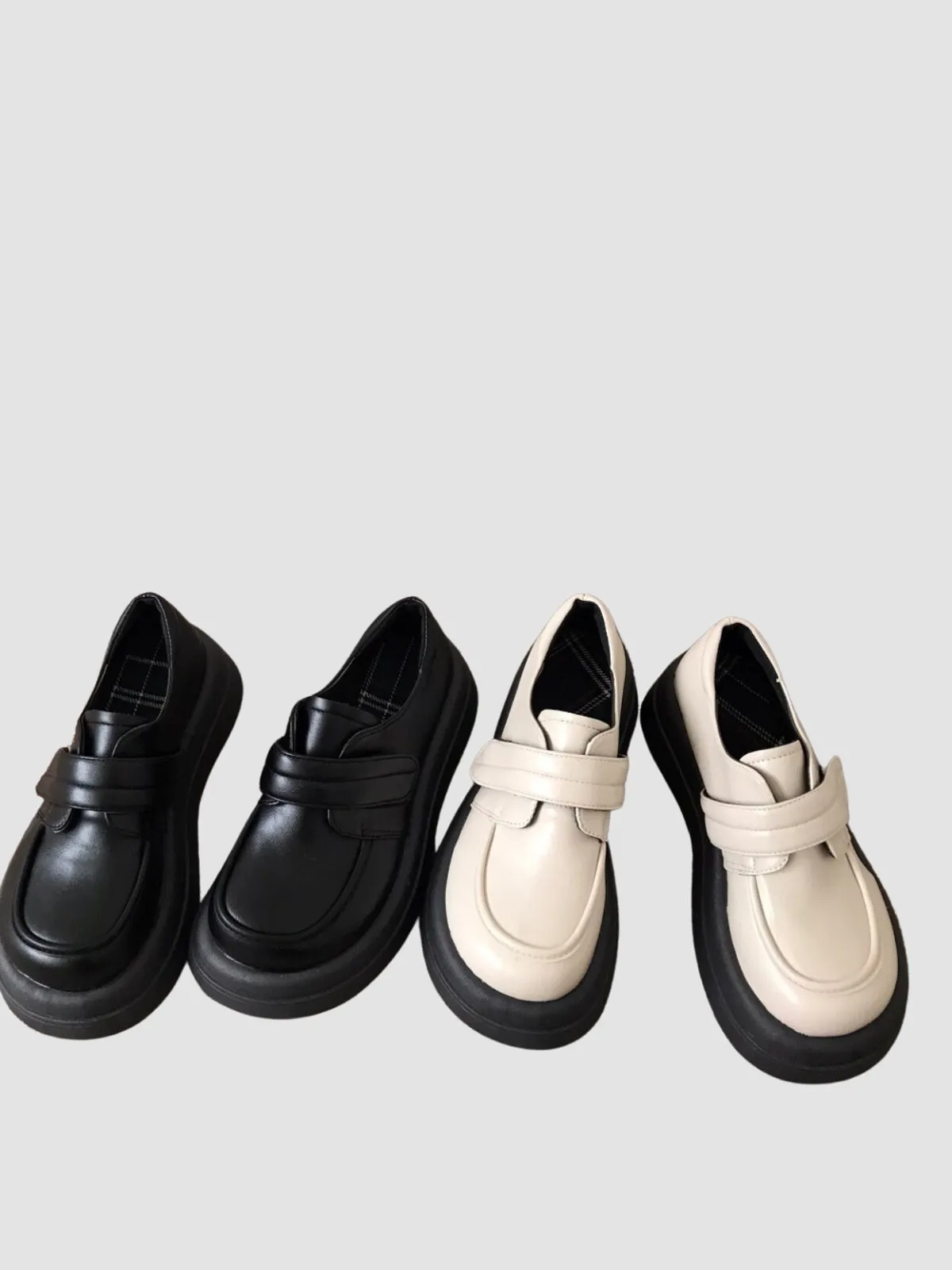 WLS Thick Soled Leather Women Shoes