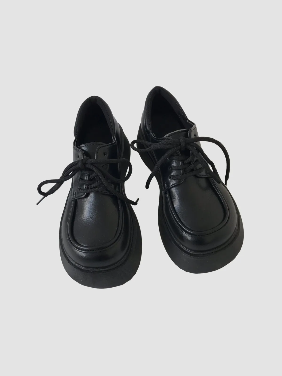 WLS Thick Soled Retro Chic Leather Shoes