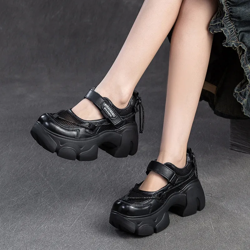 Women Breathable Mesh Casual Chunky Platform Sandals