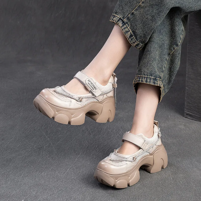 Women Breathable Mesh Casual Chunky Platform Sandals