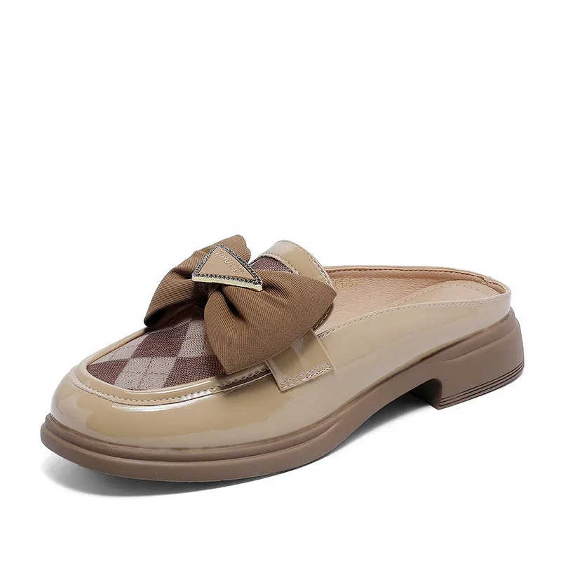 Women Casual Fashion Bowknot Flat Mules