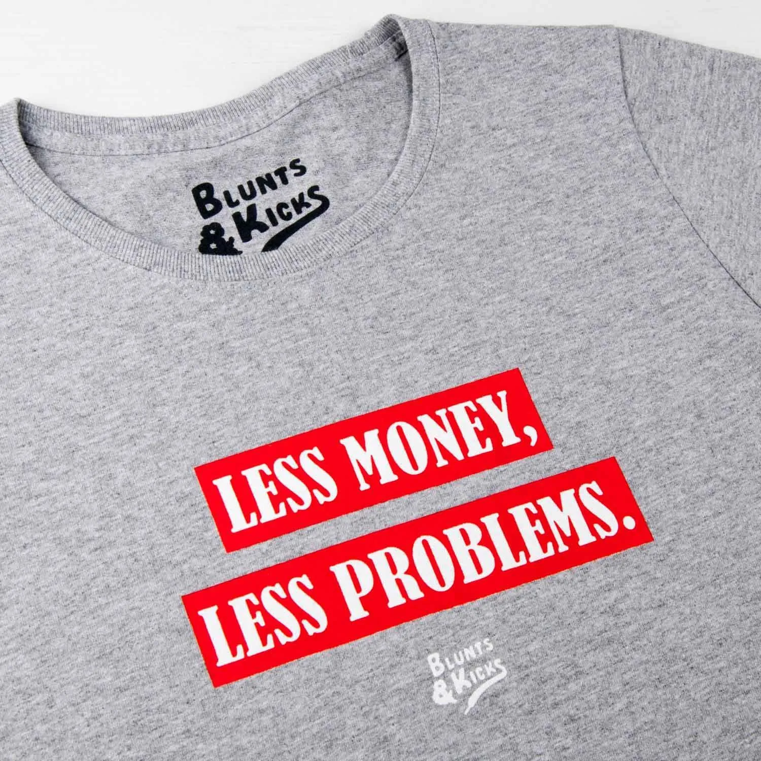 Women "Less Money, Less Problems" T-Shirt - Grey