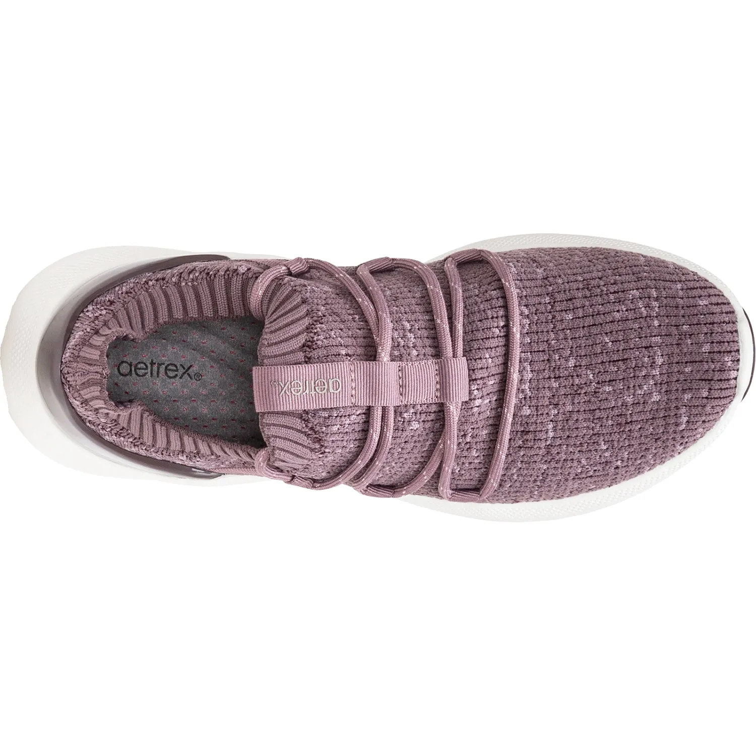 Women's Aetrex Dani Eggplant Knit Fabric