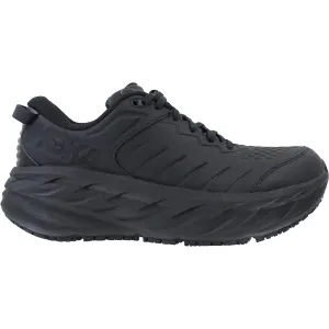 Women's Hoka Bondi SR Black Leather