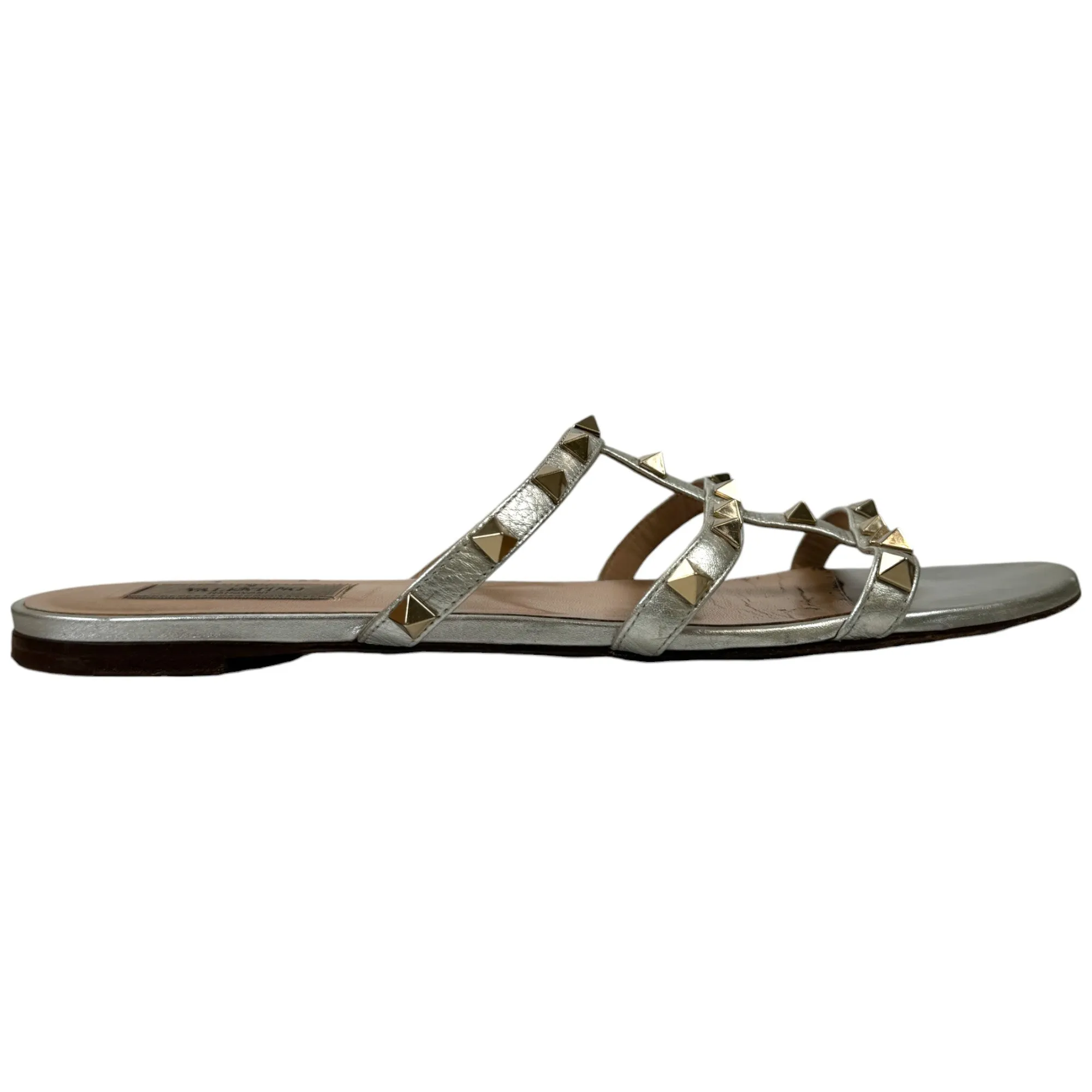 Women's Rockstud Sandals Silver Size EU 40.5 / 7.5