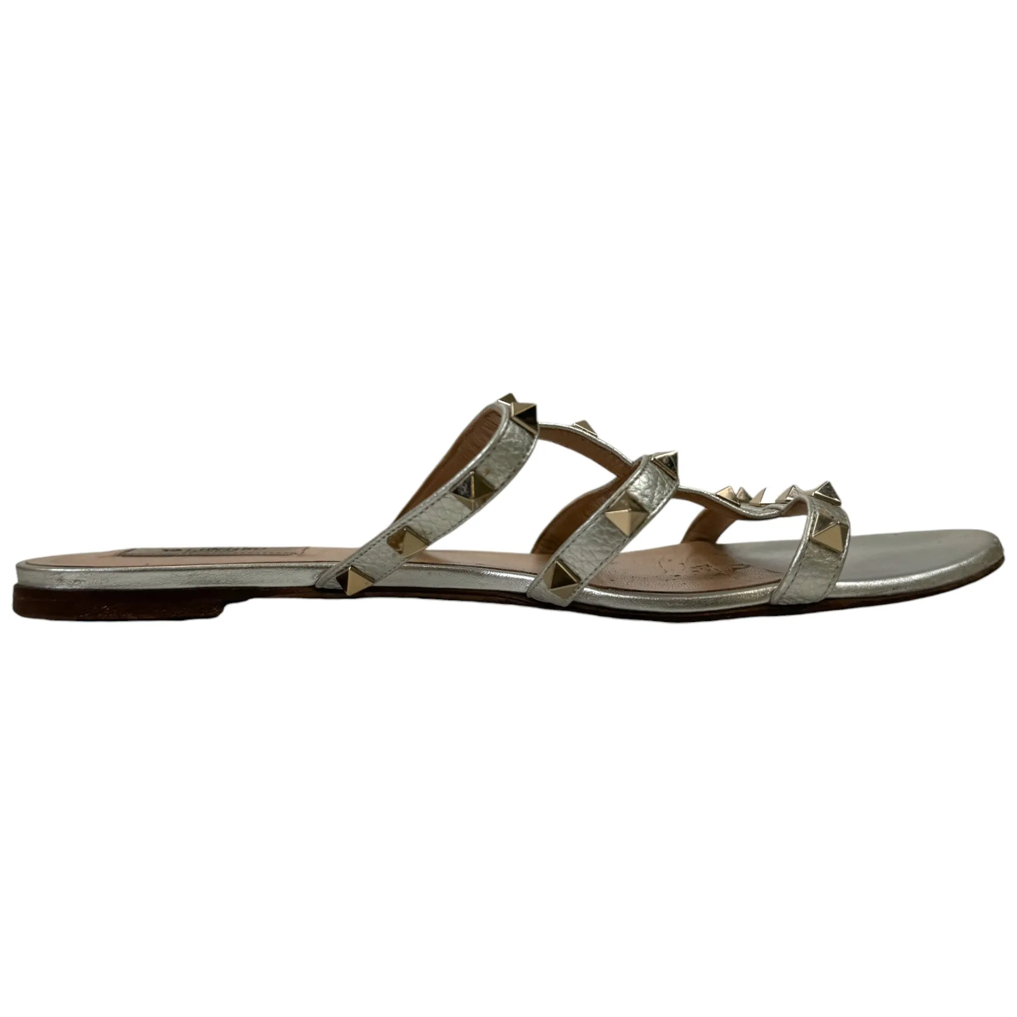 Women's Rockstud Sandals Silver Size EU 40.5 / 7.5