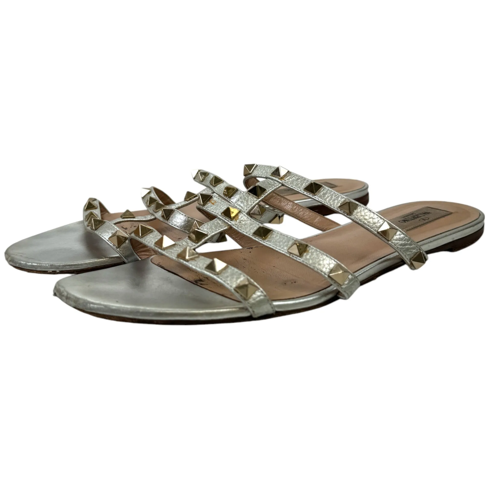 Women's Rockstud Sandals Silver Size EU 40.5 / 7.5