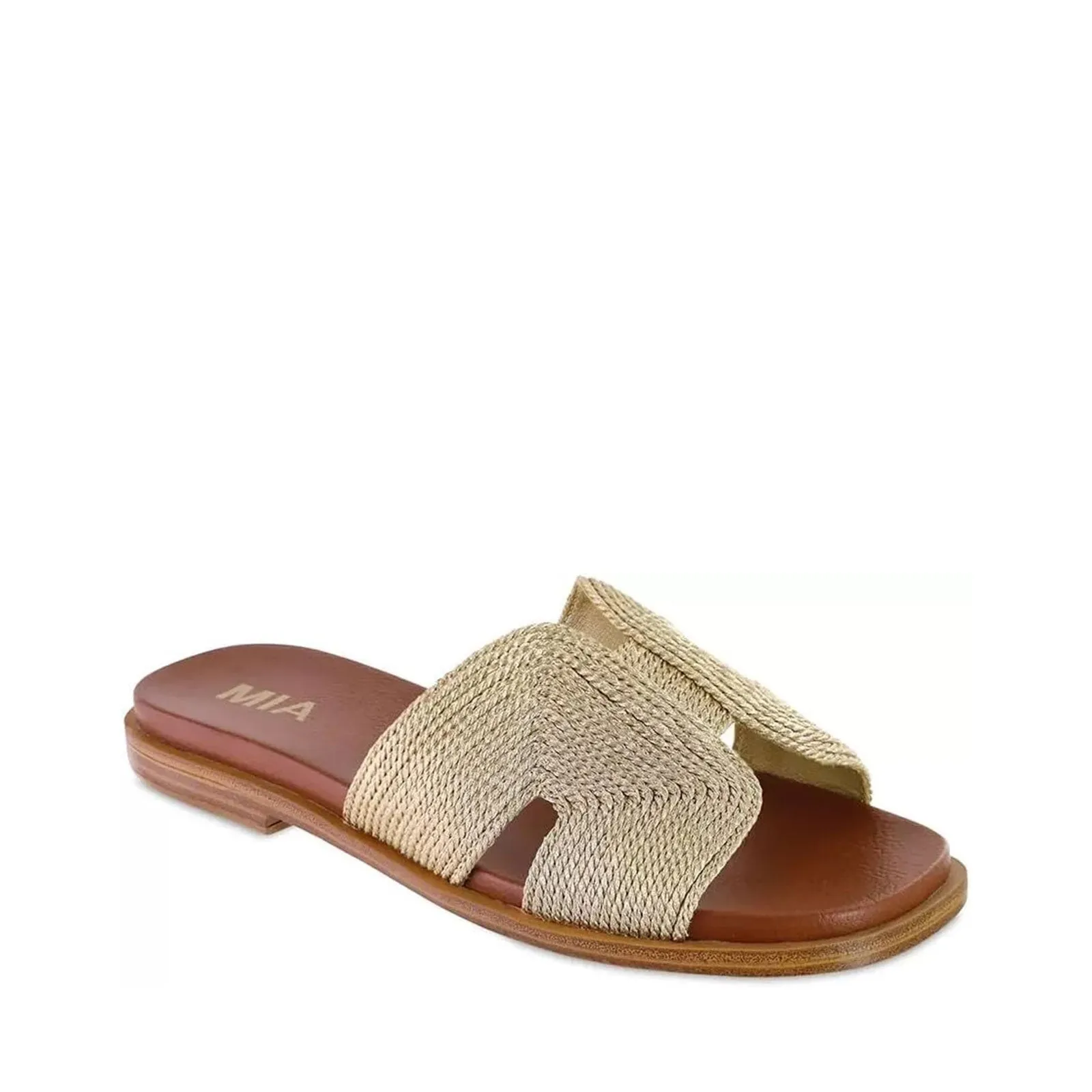 Women's Shoes MIA DIA Woven Slide Sandals MH2641 ROSE GOLD